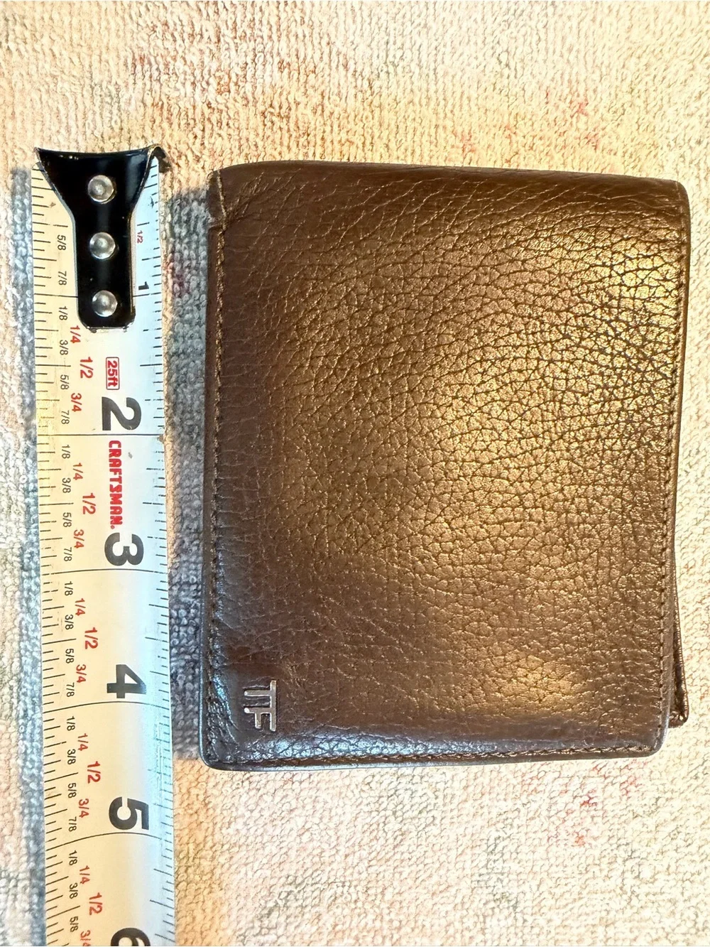 Tom Ford Bifold Wallet Brown Leather Pre-owned